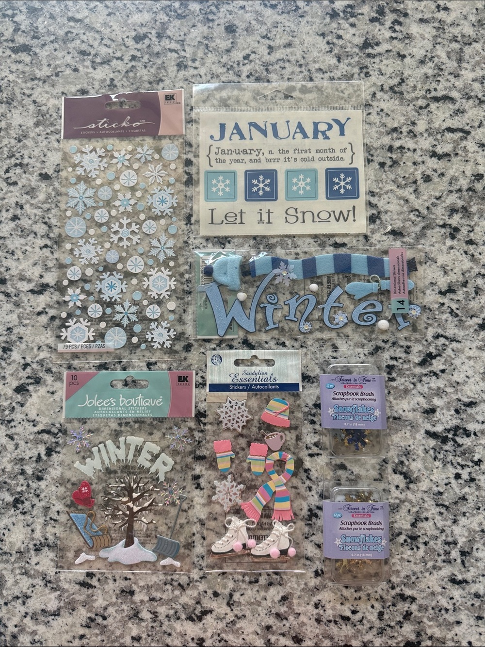 Scrapbooking Winter Sticker Set